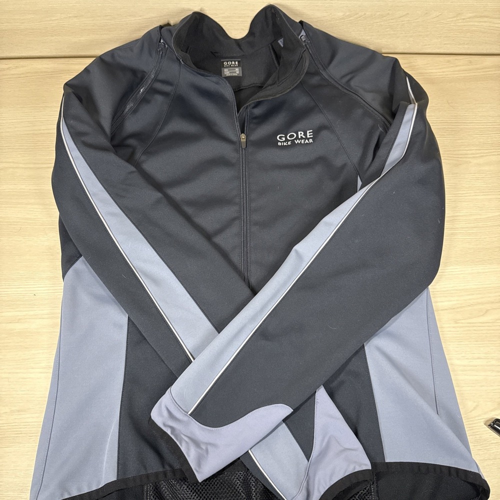 Gore Bike‎ Wear Jacket Womens Medium Black Windstopper Softshell Cycling Biking